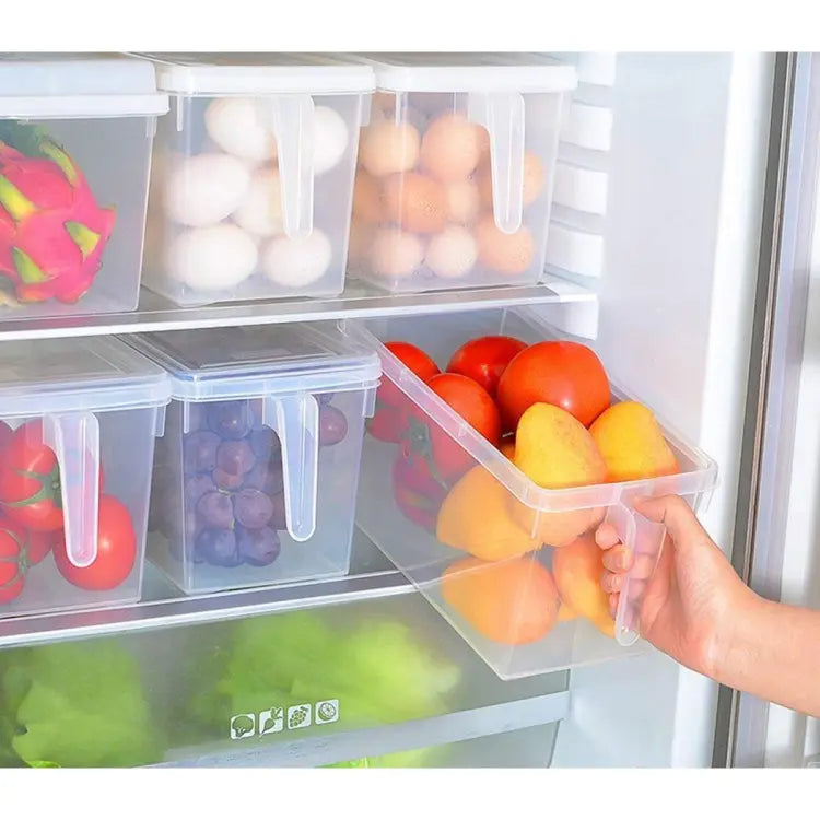 Kitchen Refrigerator Storage Box Organiser Transparent Plastic Fridge Food Egg Fruit Container Freezer Fresh Organizer