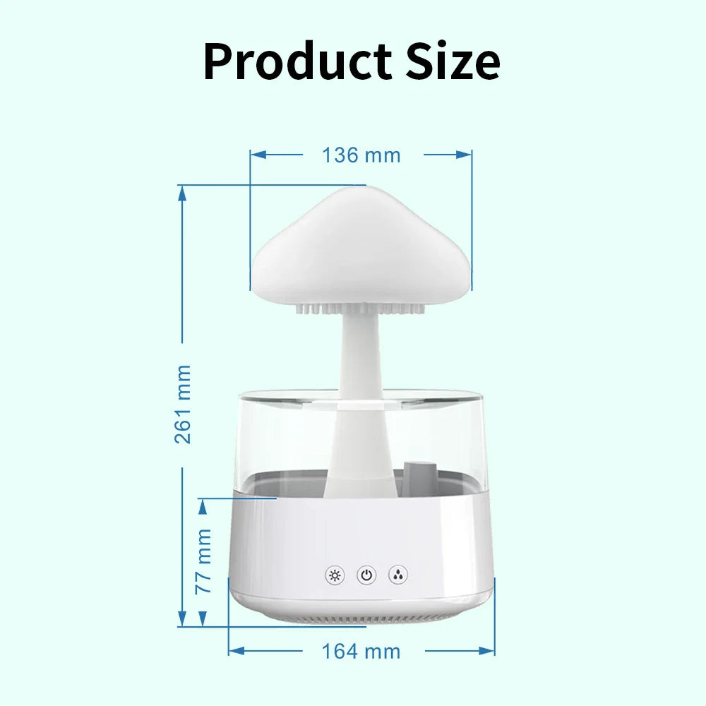 Rain Cloud Humidifier Mist Maker Relaxing Raindrop Lamp For Oil Aroma Cloud Diffuser Mushroom Rain Humidifier