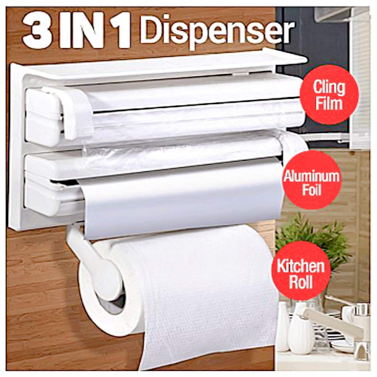 3-in-1 Wall-Mounted Paper Dispenser