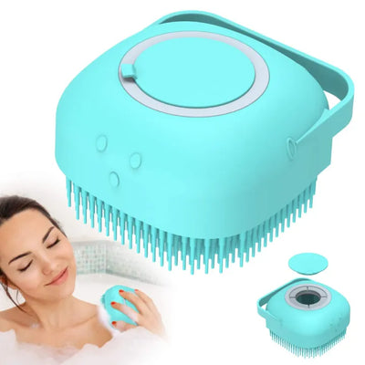 Mibabe Silicone Bath Exfoliator Brush Body Shower Brush With Soap, Shampoo And Gel Dispenser Body Brush Body Scrubber Brush Bath Body Shower