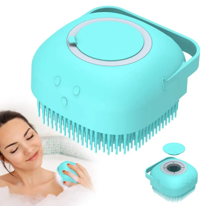 Mibabe Silicone Bath Exfoliator Brush Body Shower Brush With Soap, Shampoo And Gel Dispenser Body Brush Body Scrubber Brush Bath Body Shower