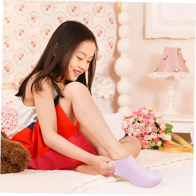 Moisturizing Silicone Foot Socks, Heel Protector for Foot Care, Women’s Spa Pedicure Socks, Softening Socks for Dry Cracked Heels and Rough Skin.